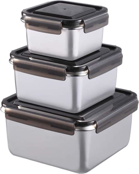 kitchen steel box|stainless steel food containers.